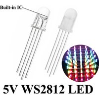 5v Ws2812 4.8mm 5mm 8mm Led Rgb Dip Diode F5 F8 Round f'p Dream Color Addressable Full Color Neon Pixel Light Ws2812b Chip Diode