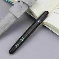 ZhengDa Ebony Fountain Pen Five Star Raden Solid Wood Ink Pen Iridium 0.5mm Nib Writing Gift Office Business School Stationery
