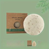 2pcs Konjac Sponge Deep Cleaning for Man Wowan All Light Beige Fit, Facial Cleaner, Shower Scrub, Exfoliate, Herbal