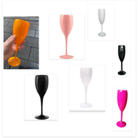 1pcs flute plastic champagne glasses, wine goblets, white drinking glasses, suitable for bars, clubs, restaurants, home, party