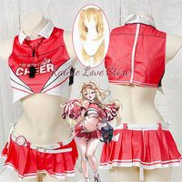 Game Goddess of Victory: Nikke Clay Cosplay Clay Bay Cos Costume Wig Cheerleader Uniform For Hallowmas Carnival Adult Outfit