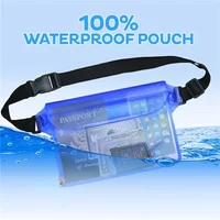 3 Layers Waterproof Sealing Drift Diving Swimming Waist Bag Skiing Snowboard Underwater Dry Shoulder Bag for Phone Fanny Pack