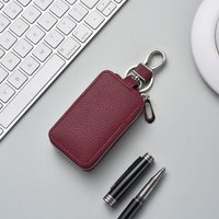 Unisex Key Bag Wallet Keychain PU Leather Zipper Women and Men's Car Key Case Waist Hanging Housekeeper Keys Storage Coin Pouch