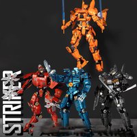 American film character Jaeger Raider Saber Athena shape-shifting Jaeger robot displays adult and children's building blocks