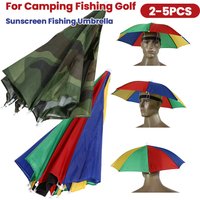 Umbrella Hat Sunscreen Fishing Umbrella Adjustable Universal Headwear Hat Hands Free Foldable Fishing Cap for Outdoor Sports