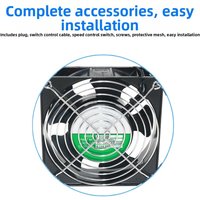 Powerful Quiet Household Exhaust Fan For Kitchen Industrial Ventilation Fan High Airflow Low Power Cabinet Silent Axial Flow Fan