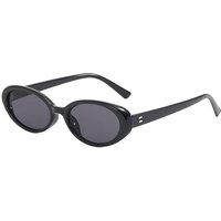 2pcs New Female Small Oval Rivet Sunglasses Fashion Multi Color Frame Sun Glasses Women Outdoor Casual Shade Eyeglasses UV400