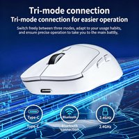 M348 Wireless Tri-mode Bluetooth Mouse Rechargeable Lightweight Ergonomic 2.4G Type-C Silent Optical Mice Multi-device Connect