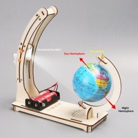 1 Set STEM Educational Globe Toy DIY Earth Model Day Night Cycle Science Kit For Kids Classroom Physics Learning Handmade Toys
