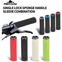 AliExpress NONE 1 Pair MTB Bike Handlebar Grips, Ultralight Aluminum Lock-On Foam Ergonomic Non-Slip Shock-Absorbing Handle Grip, Cycling Parts