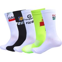 AliExpress NONE White UAE Cycling Socks FDJ TEAM Lightweight Large Mesh Design MTB Bicycle Sock Unisex Adult Compression Non Slip Runing Socks