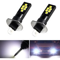 2pcs H1 Fog Lamp Bulbs DEL LED Car Headlight 4800LM Auto Front Driving Running Light 12V 24V 40W 3000K 6000K