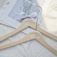 1pcs Bride imitation pearl hangers, wedding bride clothing decoration hangers, creative Bridal Shower Party Supplies Favorites,