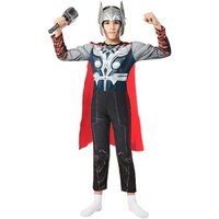 Superhero Thor Cosplay Costume with Mask Boys Girls Bodysuit Kids Halloween Fancy Jumpsuits