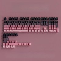 Colorful Gradient Side Print Keycaps PBT Double Shot CHERRY Profile 130 Keys Cap MX Switch Keyboard