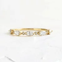 CAOSHI Simple Style Rings for Women Full with Cushion Zirconia Crystal Gold Color Charming Daily Wear Fashion Statement Jewelry
