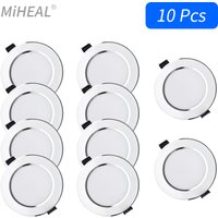 10PCS LED Downlight Recessed Ceiling Lamp 5W 9W 12W 15W Three-color dimmable/Cold white/Warm white led Spotlight AC 220V