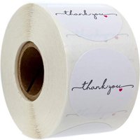 50-500pcs Round White Paper Label Sticker Thank You Sticker Scrapbook 1 Inch Wedding Envelope Seal Handmade Stationery Sticker