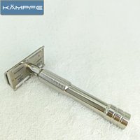 KAMPFE Manual Titanium CNC Closed comb Polishing Safety Double Edge wet Razor for Men's Shaving Gift Set