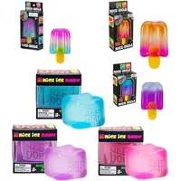 Needoh Nice Cube Ice Lolly Toy Calm Down Focus Slow Rising Stretch Squeeze Transparent Gradient Squishy Sensory for Adults Kids