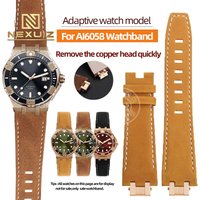Genuine Leather Watch Strap For Maurice Lacroix AIKON AI6058 AI6008 AI6038 AI1018 Watchband QuickRelease Copper Head Bolts Men