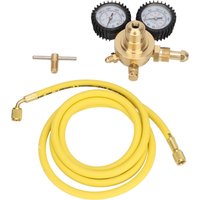 Nitrogen Pressure Gauge Nitrogen Gauge Nitrogen Pressure Gauge Regulator Test Kit Brass Inlet Outlet Connection with 200cm Hose