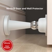 No-Drill Silicone Door Stopper with Strong Suction - Anti-Collision Floor Stop for Home Wall Protection