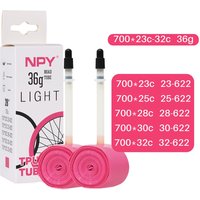 NPY Bike Inner Tube Anti Puncture 28G36G for Road Bikes 700C 23C 25C 28C 30C 32C Ultra-Light TPU Tube 45/65/85MM Presta Valves