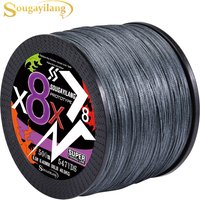 Sougayilang X8 Series Braided PE Line 4 Strands 300m, 500m Smooth Fishing Line, Crucian Bass Freshwater Fishing Carp Fishing
