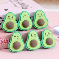 4Pcs/Set Cute Emote Avocado Pencil Eraser Puzzle Detachable Erasers Kawaii Kids Stationery Soft Rubber Office School Supplies