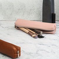 Mini Makeup Pencil Case Bag, Makeup Bag, Eyebrow Brush Pencil Case, Premium Faux Leather Pencil Case
