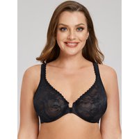 Women's Front Closure No Padding Full Coverage Lace Underwire Bra