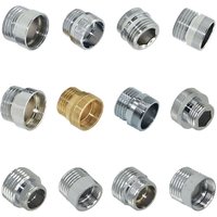 Brass Silver Water Faucet Coupler 1/2 To M16 M18 M20 M22 M24 M28 Thread Connector Fittings For Bubbler Kitchen And Bathroom