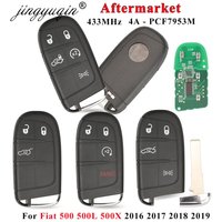 Jingyuqin Aftermarket 3/4/5BTN Fernbedienung Auto Schlüssel für Fiat 500 500L 500X 2016 2017 2018 2019 Smart Fob Control 433 MHz 4A Chip SIP22