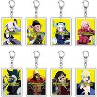 Cyberpunk: Edgerunners Neon Night Rogue Keychain Tech Punk Street Figure Keychain Ideal Gift Related Products Key Ring Fashion
