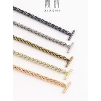 6mm Metal Bag Chain Replacement Shoulder Crossbody Strap with OT Clasp in Gold Silver Gun Black for Small Bags And Clutches