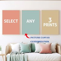 3 personalized custom canvas printed photos posters for family life,pets,anime,birthdays, weddings,landscapes,home decor gifts