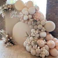 Blush Cream Beige Balloon Garland Arch Kit Rustic Wedding Decoration Kid Boy Girl Birthday Party Baby Shower Baptism Christening