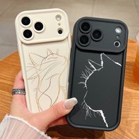 Artistic Line Cat Case For Huawei Honor X9D X9B X9A X8A X8B X7A X7B X6A X8C X9 X8 400 Pro Magic 7 Lite 6 5 8 Pro 5G 300 200 Capa