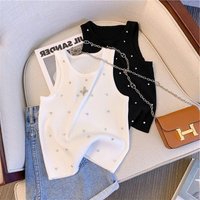 2026 Korean Style Versatile Solid Slim Tank Tops Women Summer Wearing Outside Fashion Sleeveless Top Women's Crop Tops