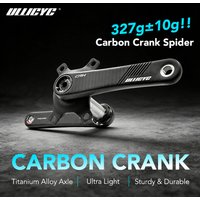 ULLICYC Road Carbon Crank & Carbon Spider, 327g, 155-175mm Length, DUB 24mm Titanium Spindle, 110BCD, EASTON Interface Crankset