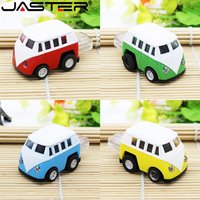 JASTER Cartoon Car USB Flash Drive 128GB Creative Gift for Children Memory Stick 64GB Blue Pen Drive 32GB Plastic USB Stick 16GB