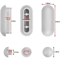 12pcs Toilet Seat Buffer Toilet Seat Bumpers Seat Top Cover Cushion Stopper gray Bathroom Accessories Gaskets