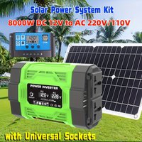 【SUPER POWER】600W Solar Kit: 2000W Inverter (8000W Peak) + 100A Controller | 12V to 110V/220V AC for Home Backup, RV, Van Life,