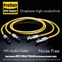 Pair XLR Cable OCC Silver Plated XLR Audio Extension Balanced Cable 18AWG OCC Copper Braid Audiophile Amplifier Mix Xlr Cord
