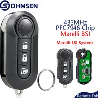 OHMSEN Remote Flip Key Fob 3 Button 433MHz for Fiat Ducato Citroen Relay Peugeot Boxer Iveco Daily Marelli BSI + PFC7946 Chip