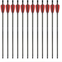 7.5"/15" Crossbow Arrow ID6.2mm OD7.4mm Pure Carbon Arrow 100Grain Tip Bow Hunting Shooting Archery Target Crossbow Bolts 6/12pc