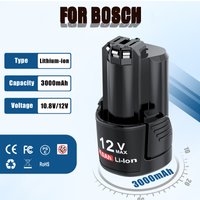 For Bosch 12V 3000mAh Li-ion BAT411 Replacement Battery for Bosch BAT411A BAT412 BAT412A BAT413 BAT413 Battery Charger