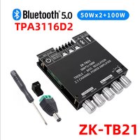 ZK-TB21 2.1 channel Bluetooth digital power amplifier module high and low tone subwoofer TPA3116D2 original chip
