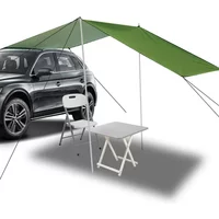 5Color 400x220cm Portable Car Side Awning Waterproof Tarp Tent Outdoor Camping Sun Shelter Canopy Car Roof Top Tent